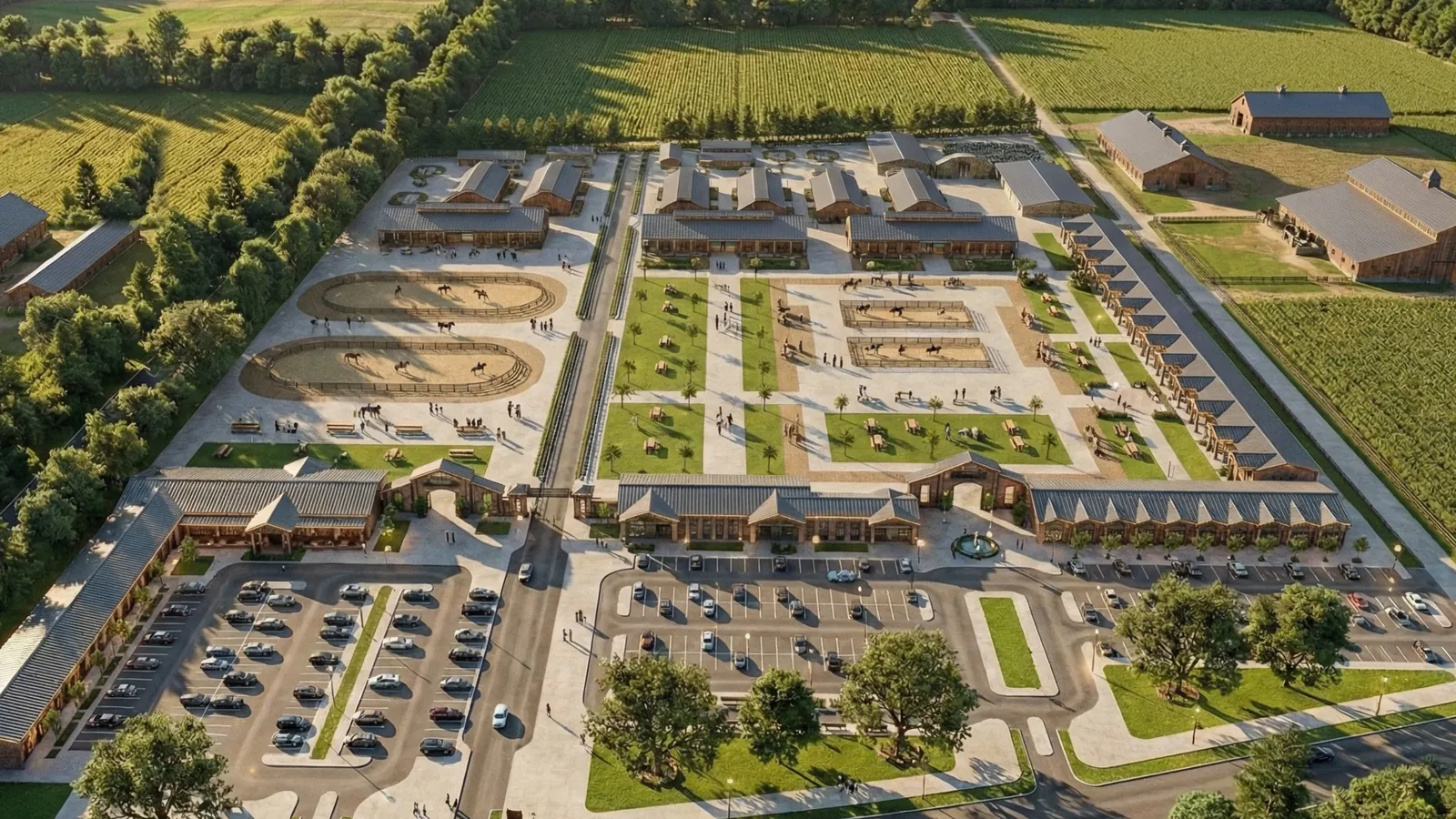 The horse park from above, artist’s impression