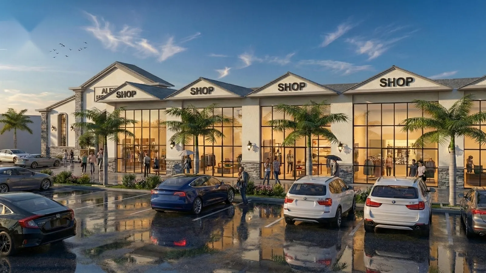 Shops, artist’s impression