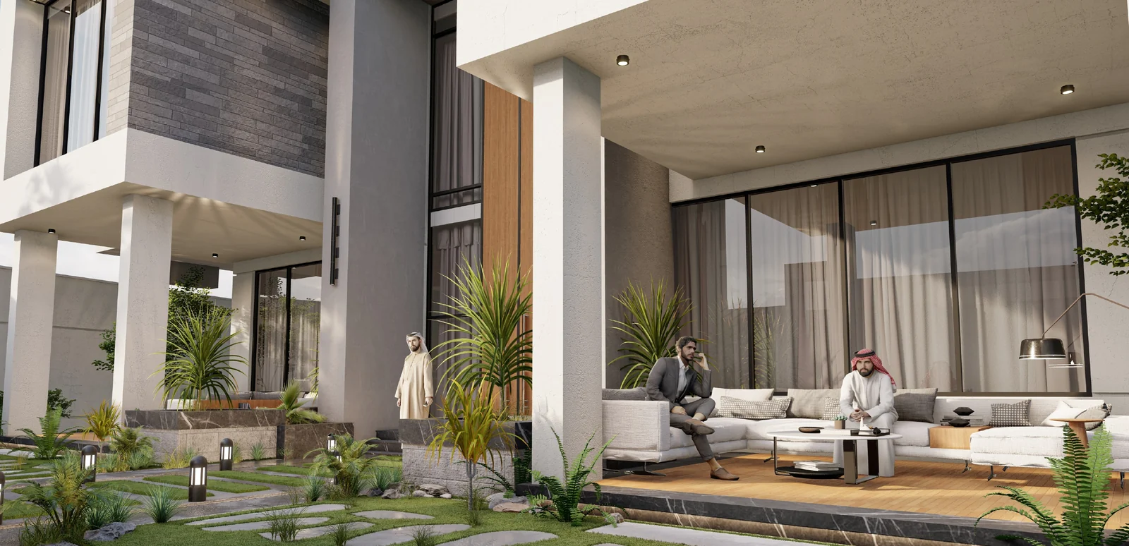 Villa model B, garden lounge, artist’s impression