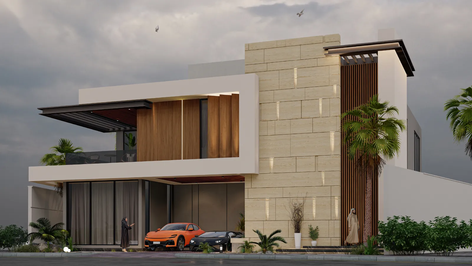 Villa model B, front garden, artist’s impression