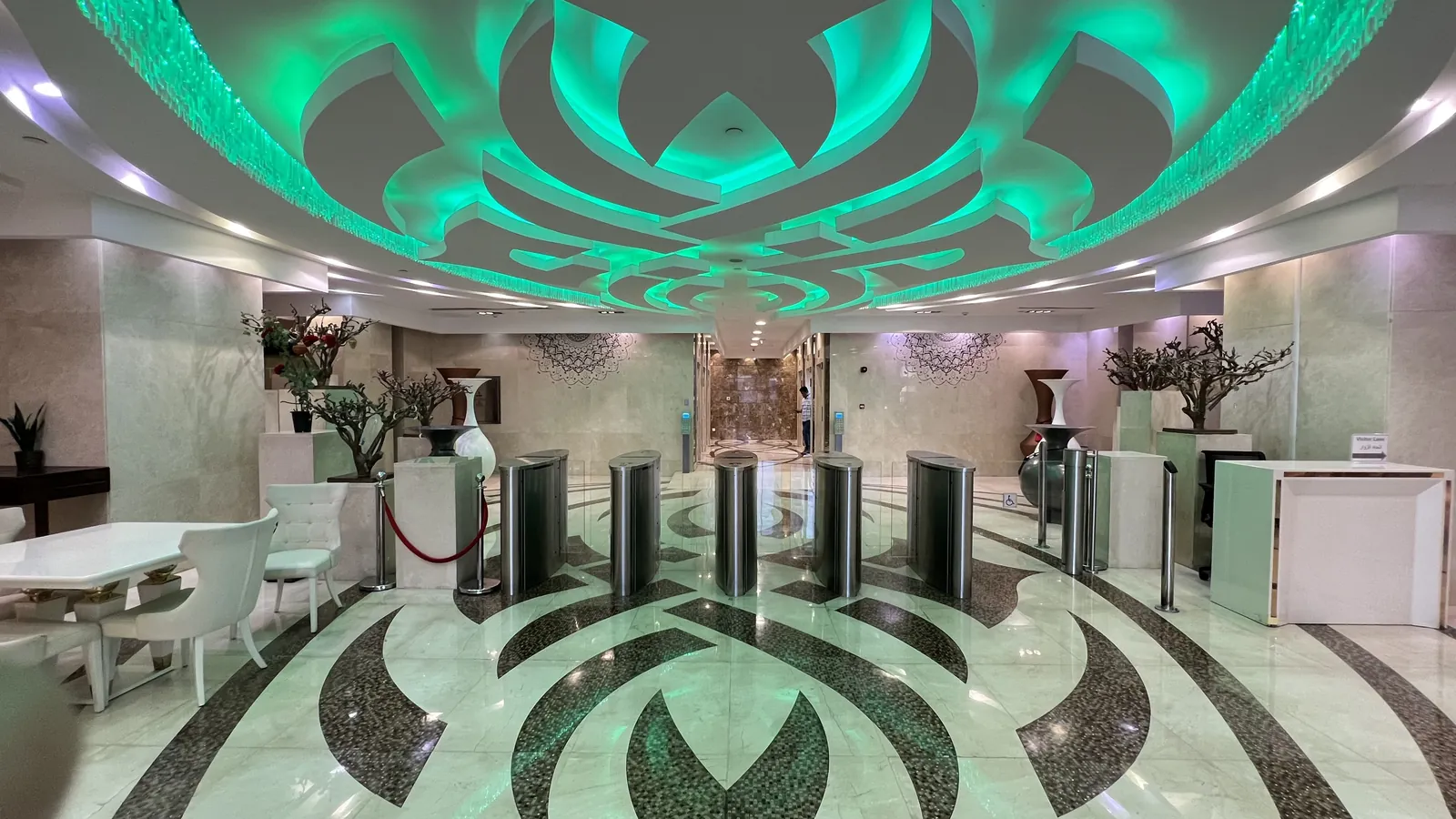 Lobby with access gates