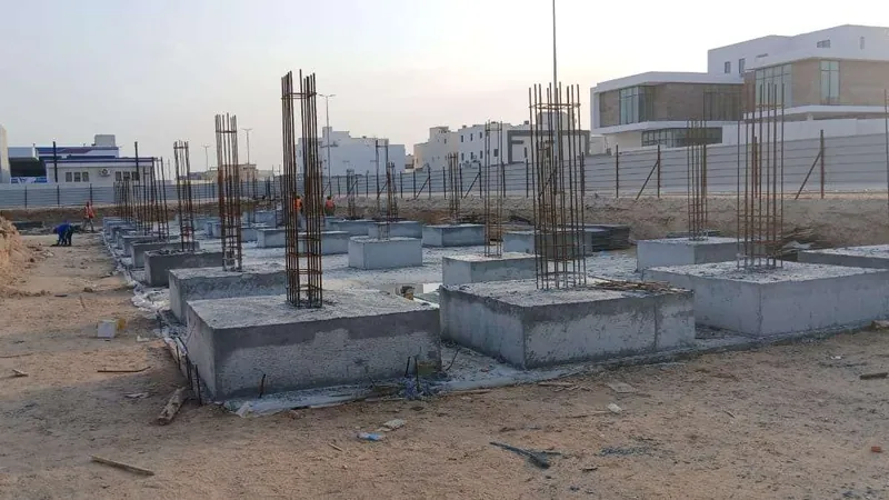 Station 5, Al Hofuf: foundations