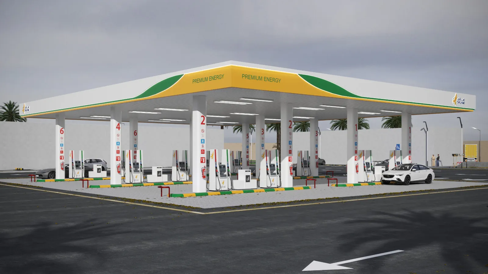 Fuel canopy and forecourt, artist’s impression