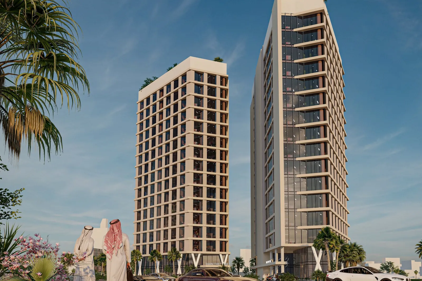 The two towers from King Saud Road