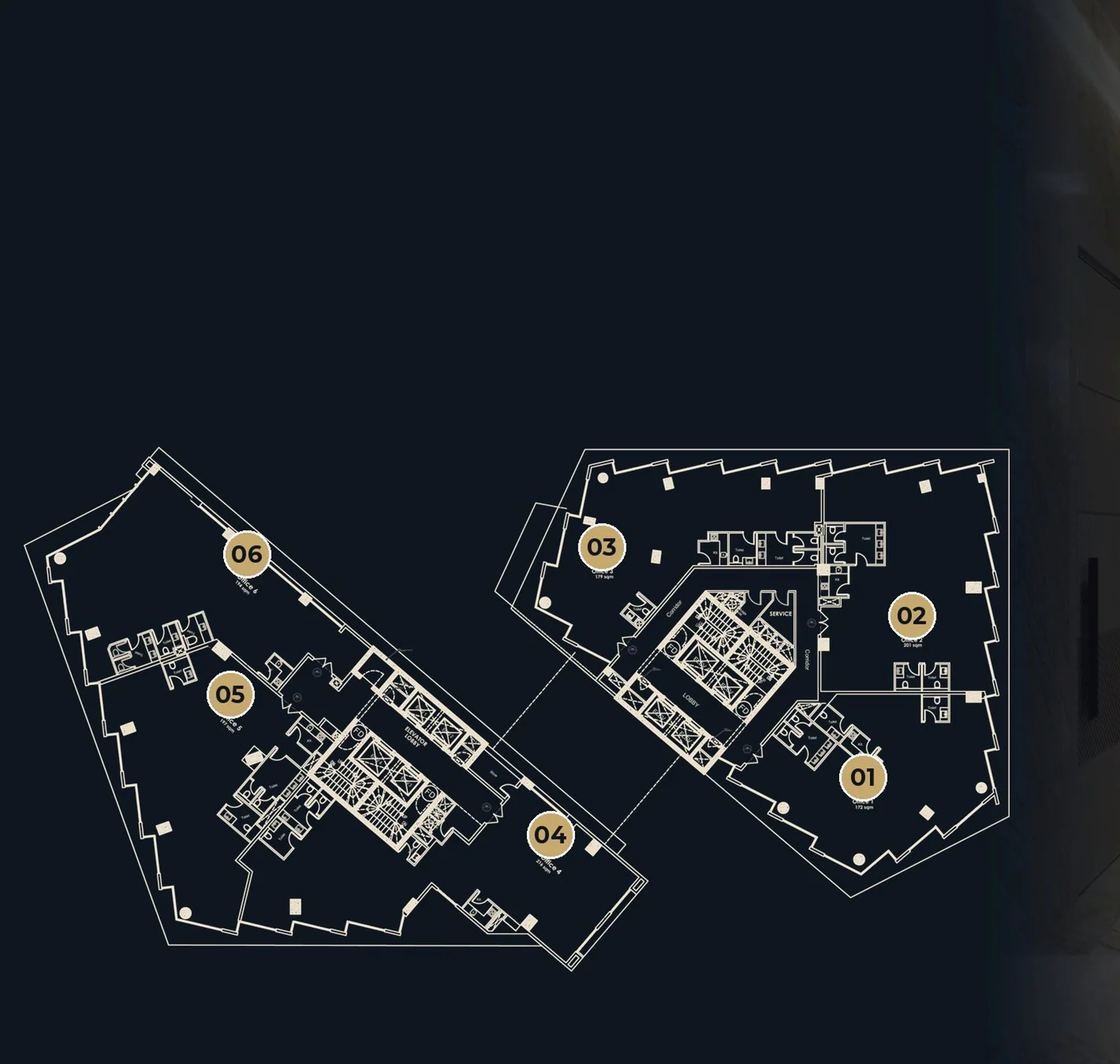 Typical floors 1–14